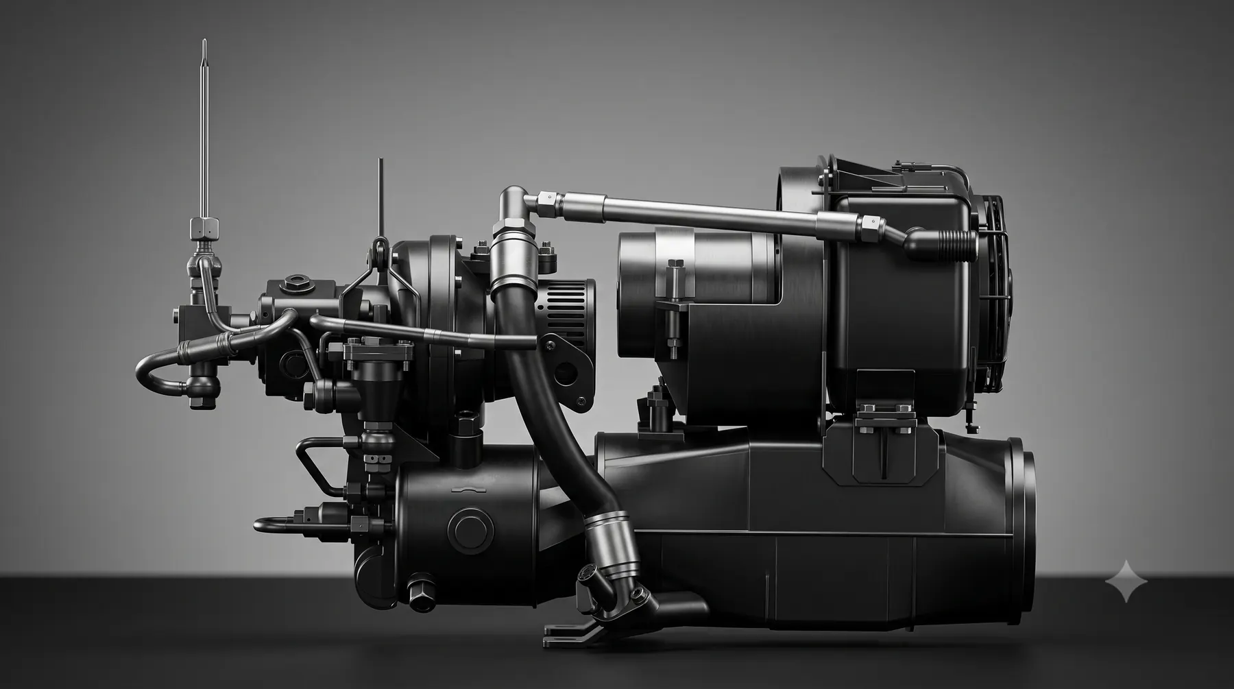 A preheater and blower assembly, studio backdrop