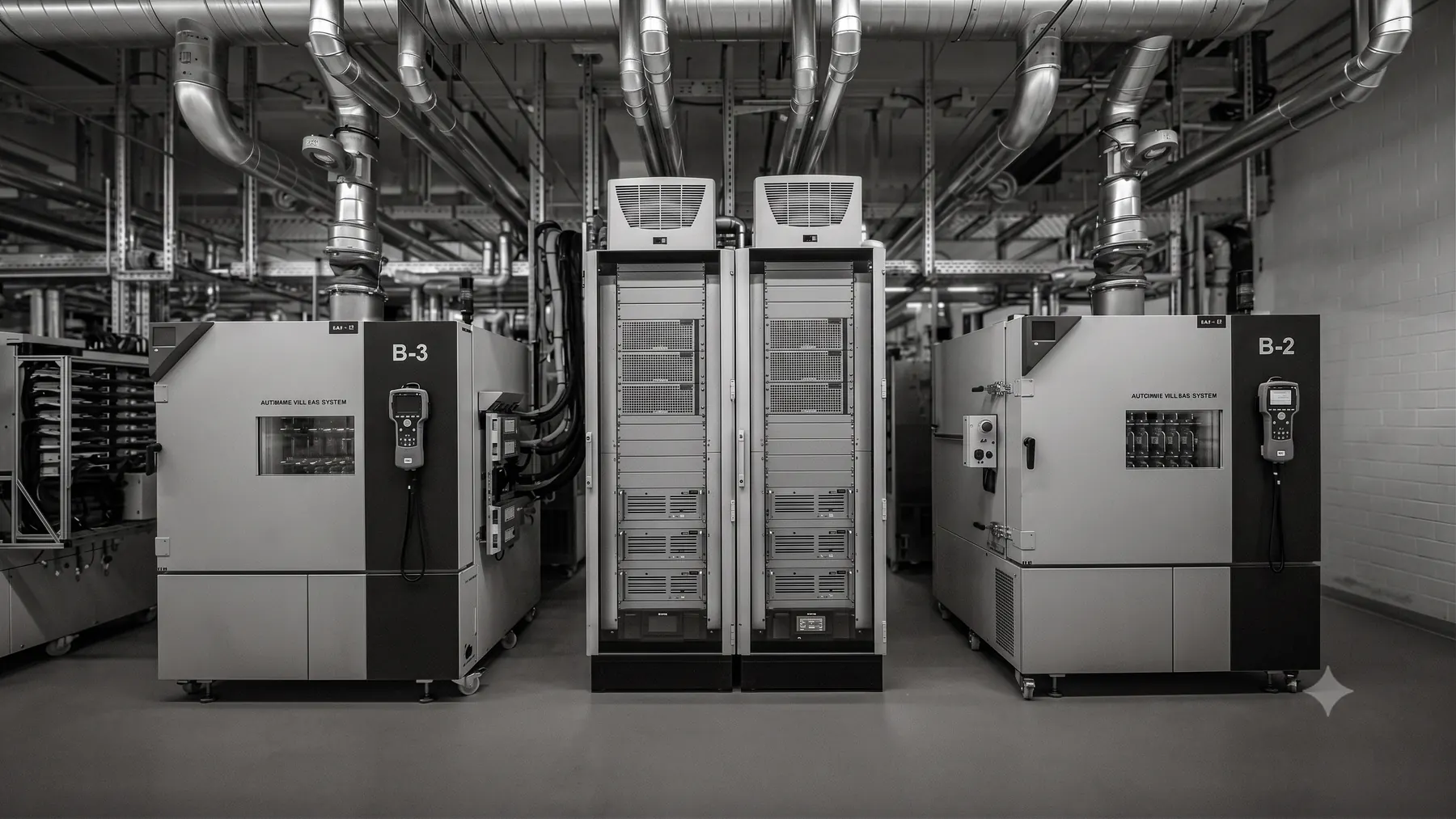 Environmental test chambers and instrumentation racks
